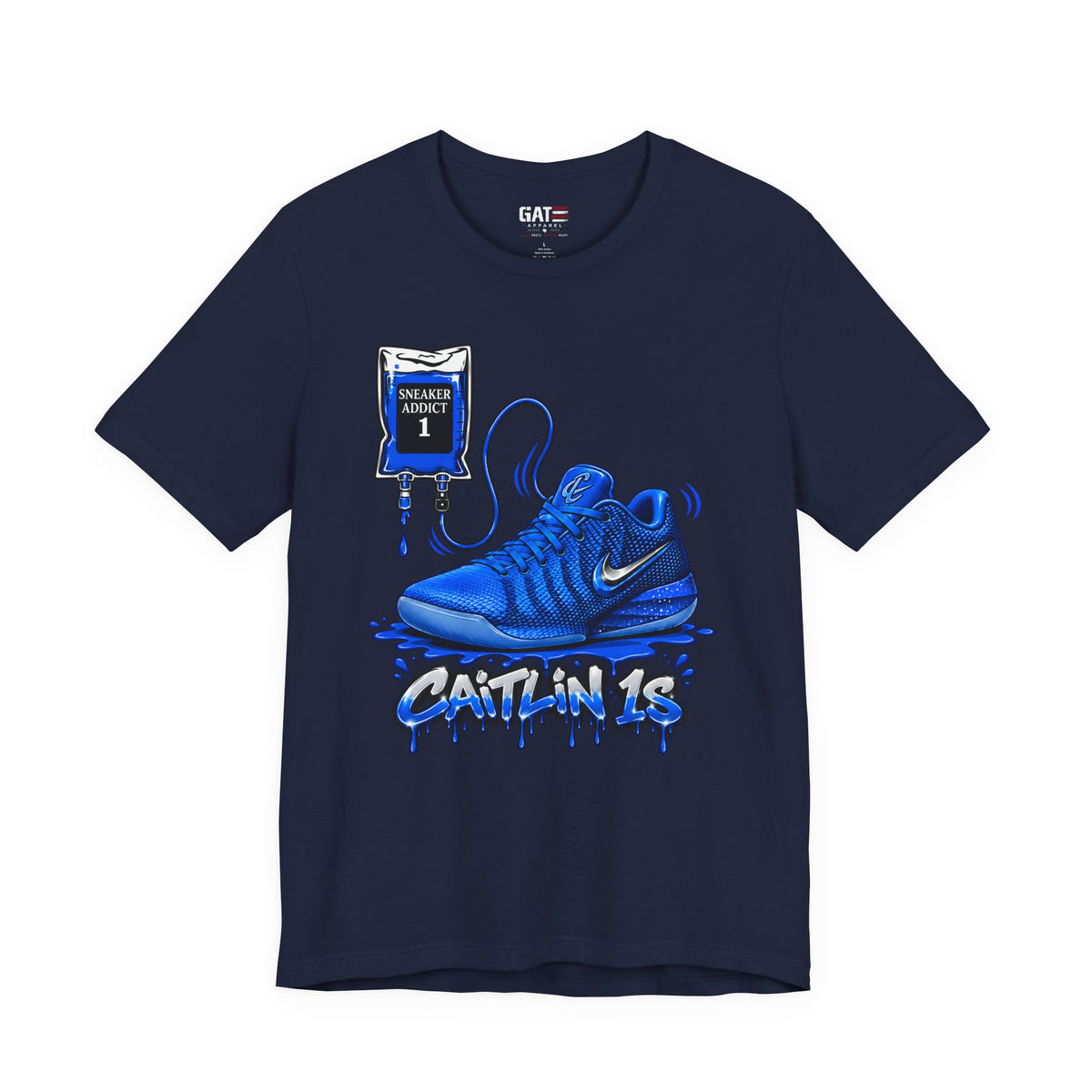 Caitlin Clark Caitlin 1s Addict Blue Sneaker Shirt
