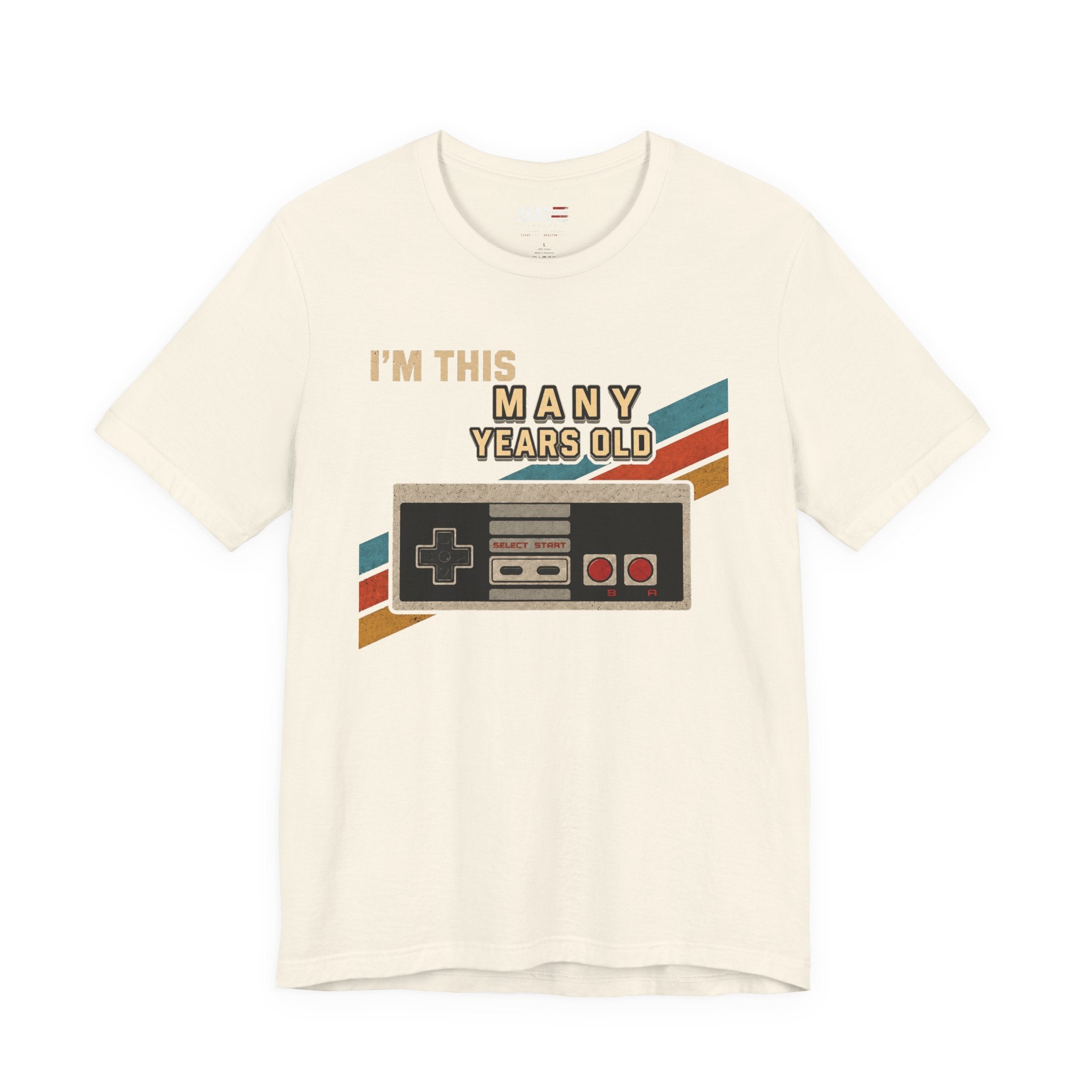 Retro Gaming Birthday Shirt, Gamer Gift for Men, I'm This Many Years Old Tee, 80s 90s Video Game Shirt, Classic Gamer Gift