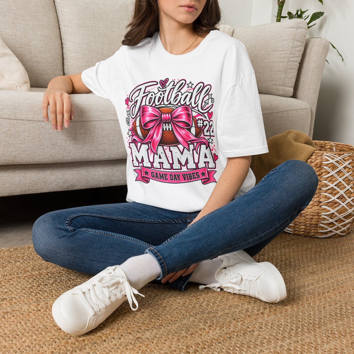 Personalized Football Mom Player Shirt | Custom Name & Number