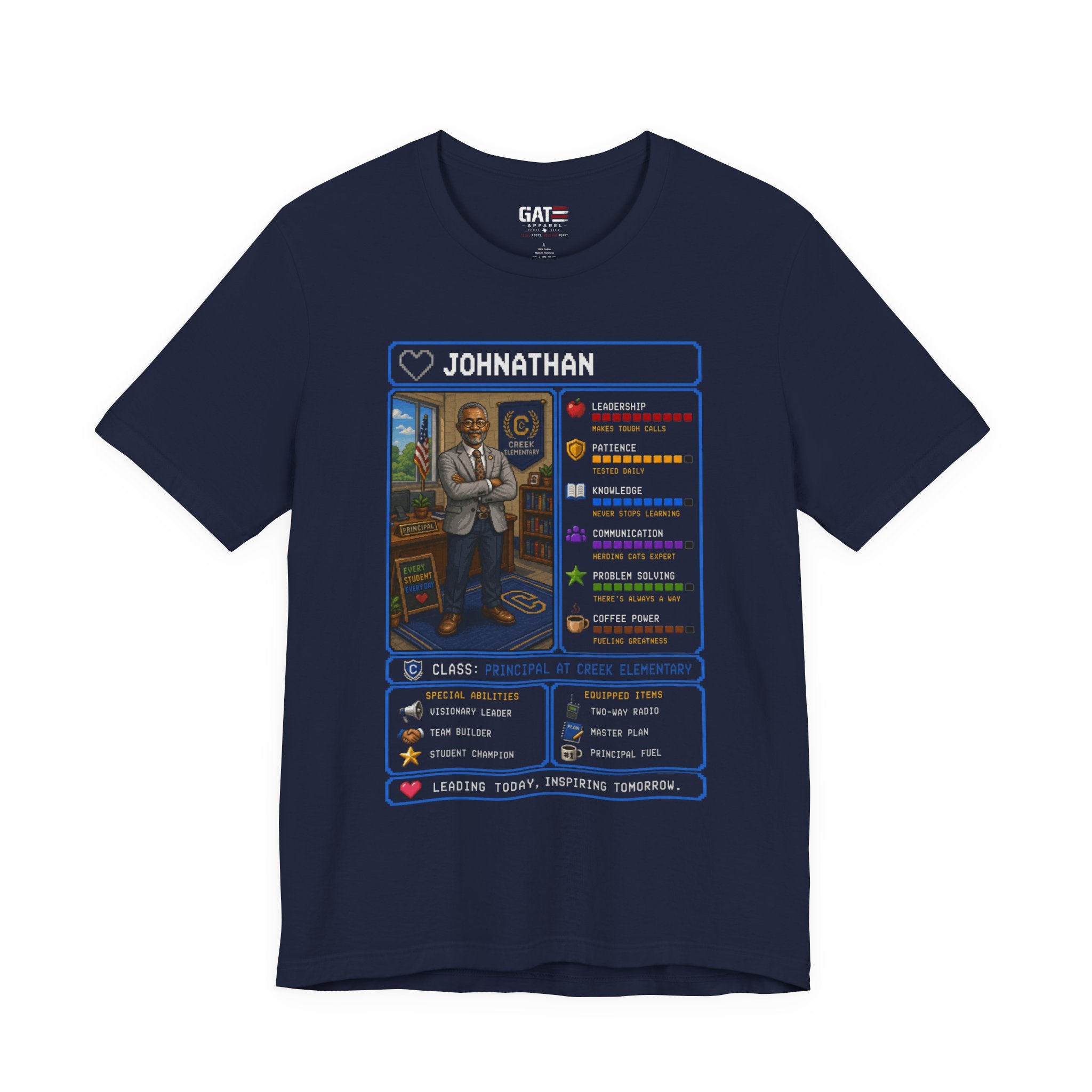 Custom Principal RPG Character Shirt | Personalized School Administrator Gift