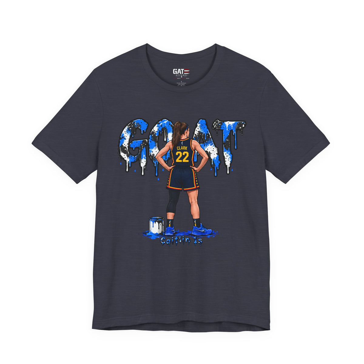 Caitlin Clark Caitlin 1s GOAT Blue Paint Sneaker Shirt