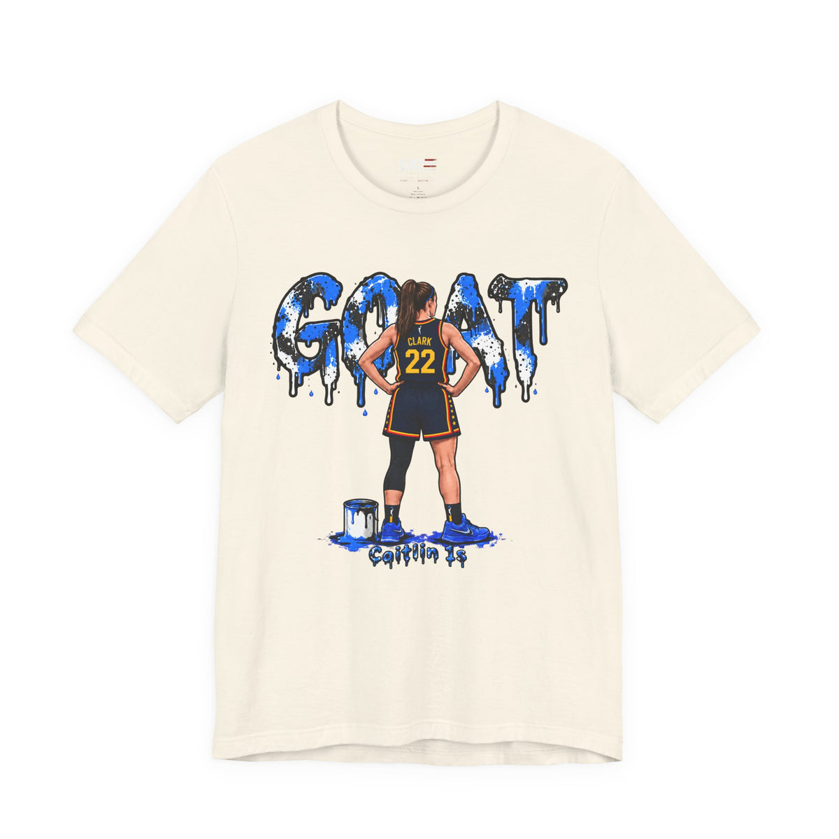 Caitlin Clark Caitlin 1s GOAT Blue Paint Sneaker Shirt