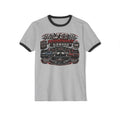 Vintage V8 Garage Ringer Tee – Classic Car Mechanic Shirt