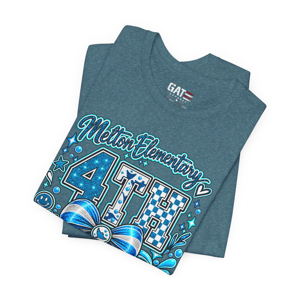 Melton 4th Grade School T‑Shirt — Bow Design