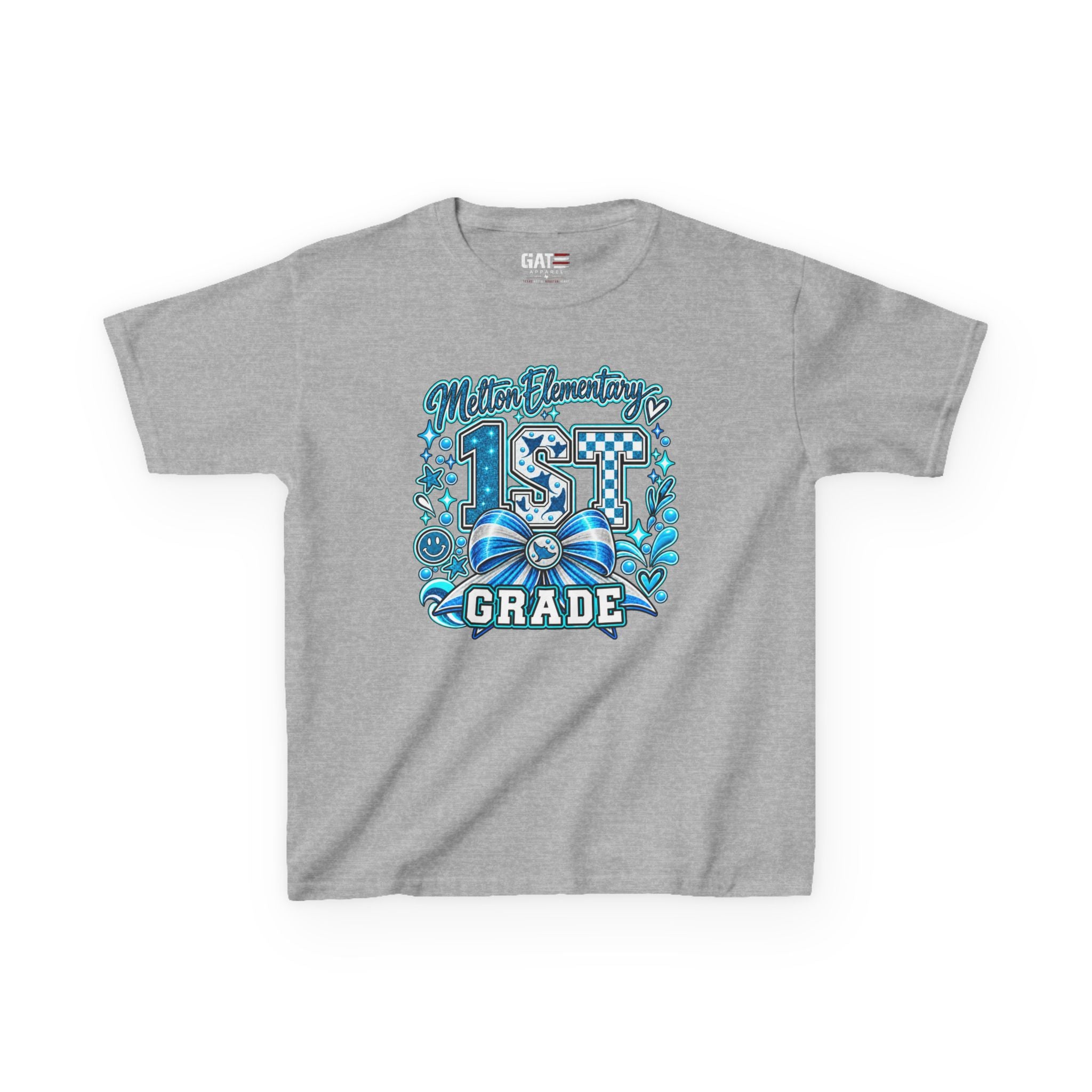 Melton 1st Grade Kids T‑Shirt — Ribbon Design
