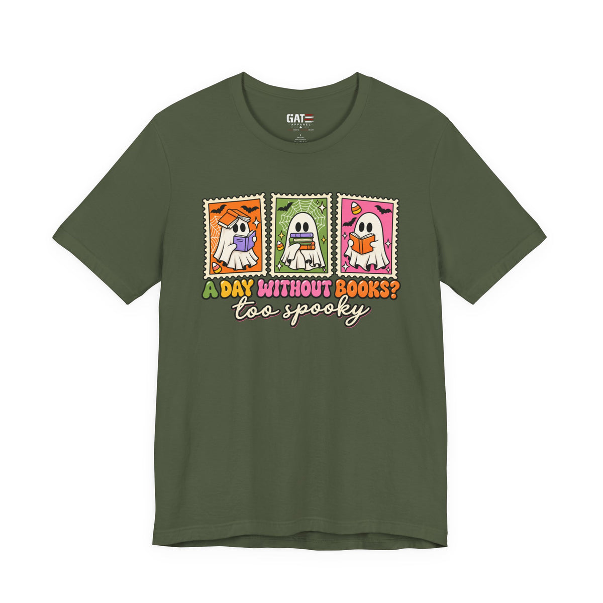 Halloween Book Lover Shirt – A Day Without Books Is Too Spooky – product photo