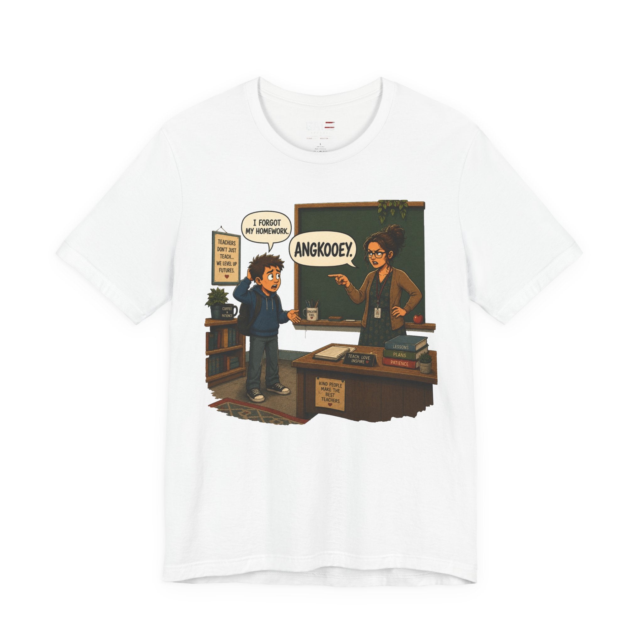 From|FromVille|Angkooey|Funny Horror Comedy Tee| Forgot Homework