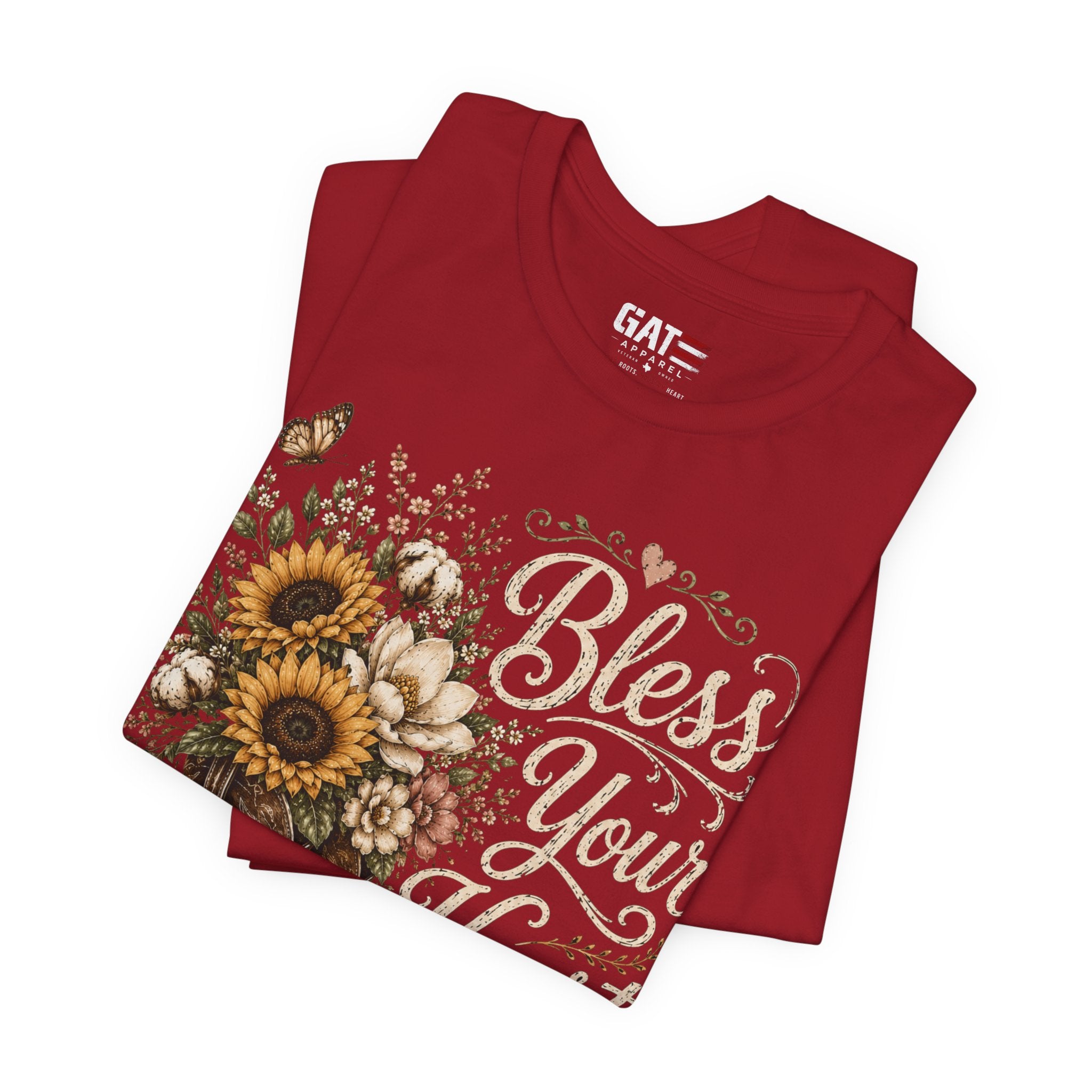 Funny Southern Shirt, Bless Your Heart Tee, Southern Humor Graphic Tee, Magnolia Floral Shirt, Country Girl Gift, Farmhouse Style Tee