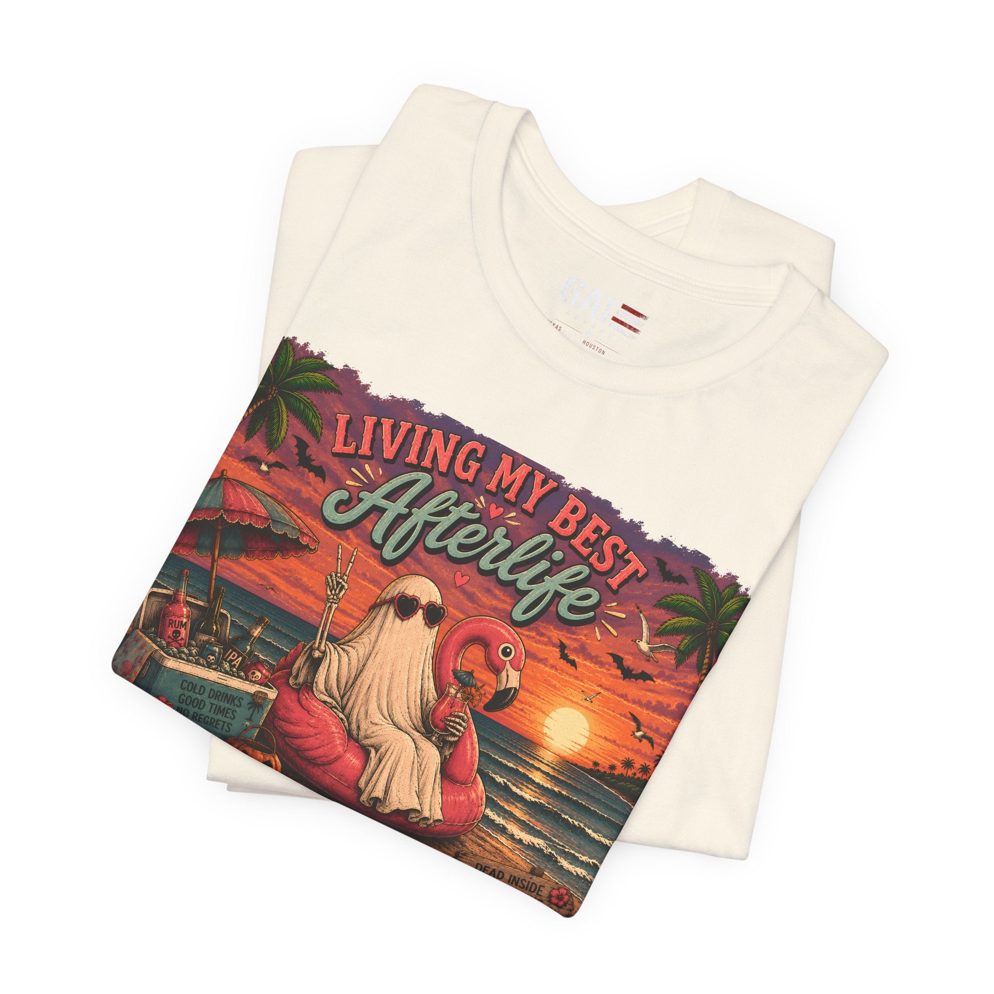 Summerween Shirt, Spooky Beach Shirt, Ghost Beach Tee, Halloween Beach Shirt, Coastal Halloween Tee, Tropical Ghost Shirt