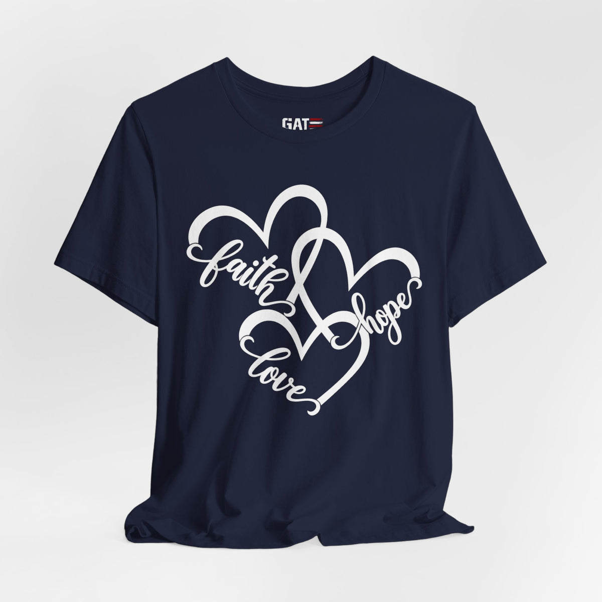 Faith Hope Love Heart T-Shirt — Inspirational Christian Tee