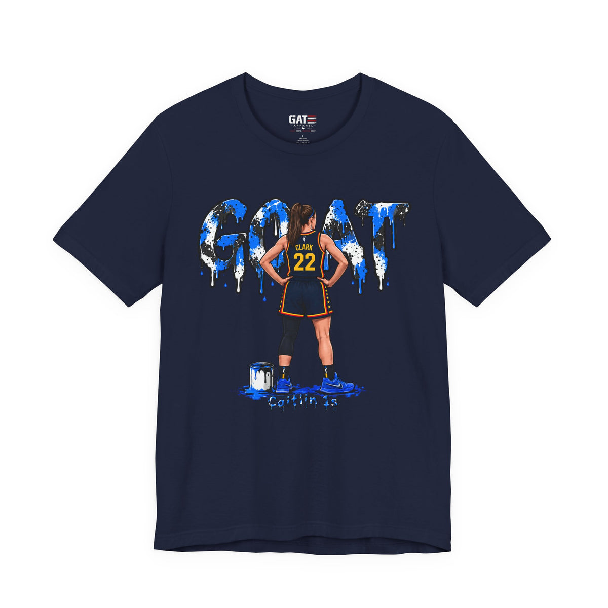 Caitlin Clark Caitlin 1s GOAT Blue Paint Sneaker Shirt