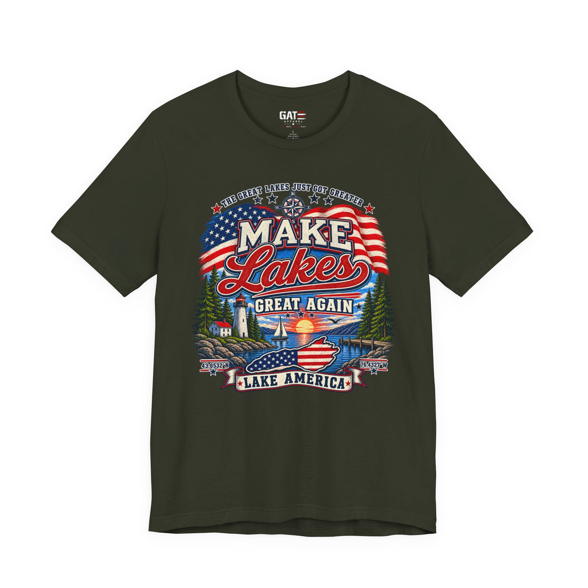 Make Lakes Great Again Shirt | Lake America Patriotic Tee