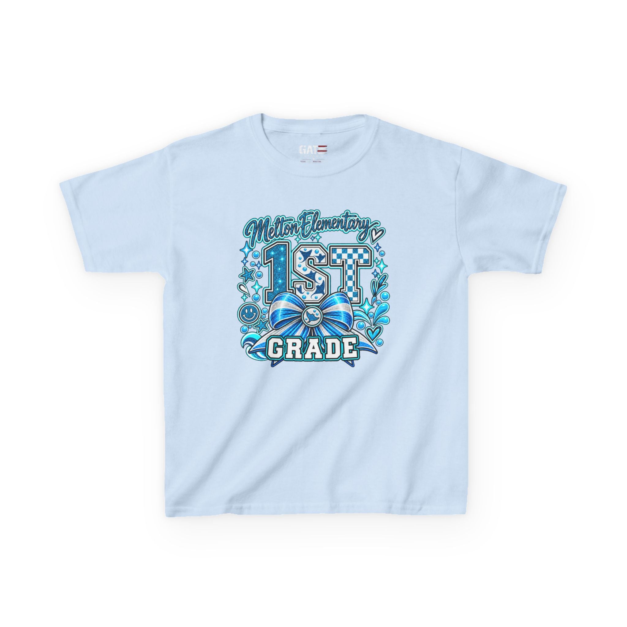 Melton 1st Grade Kids T‑Shirt — Ribbon Design