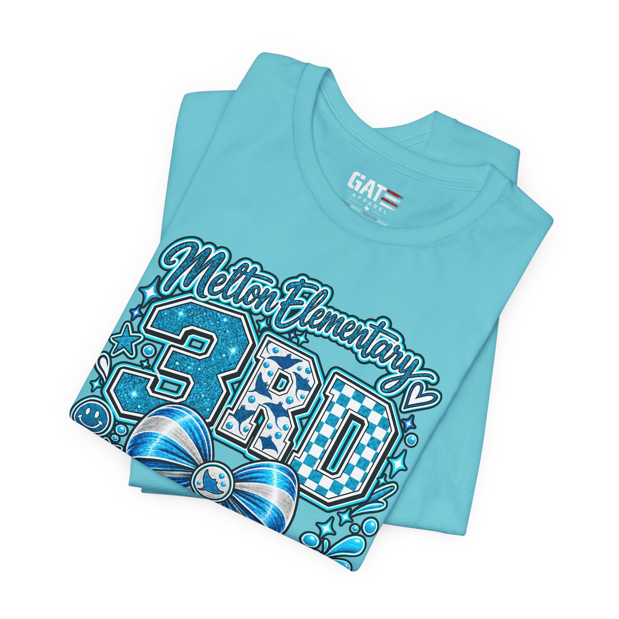 Melton 3rd Grade School T‑Shirt — Bow Design