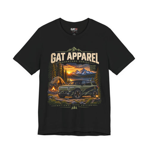 Adventure SUV Tee — GAT Apparel Campfire Mountain Graphic T-Shirt