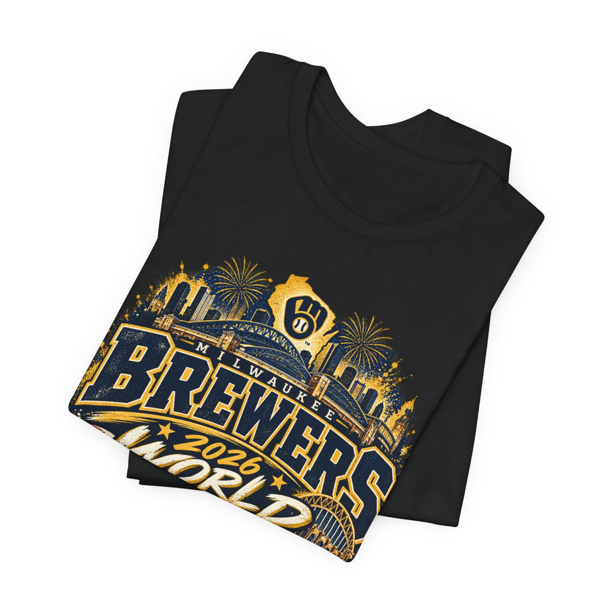 Milwaukee Brewers 2026 World Series skyline baseball T-shirt - alternate product photo 7