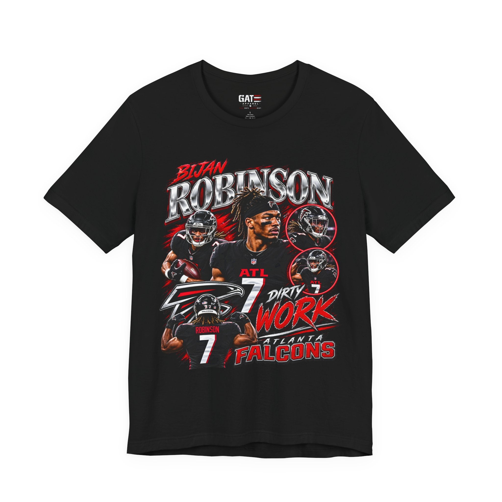 Bijan Robinson Atlanta Falcons Tee Retro Player Graphic T-Shirt