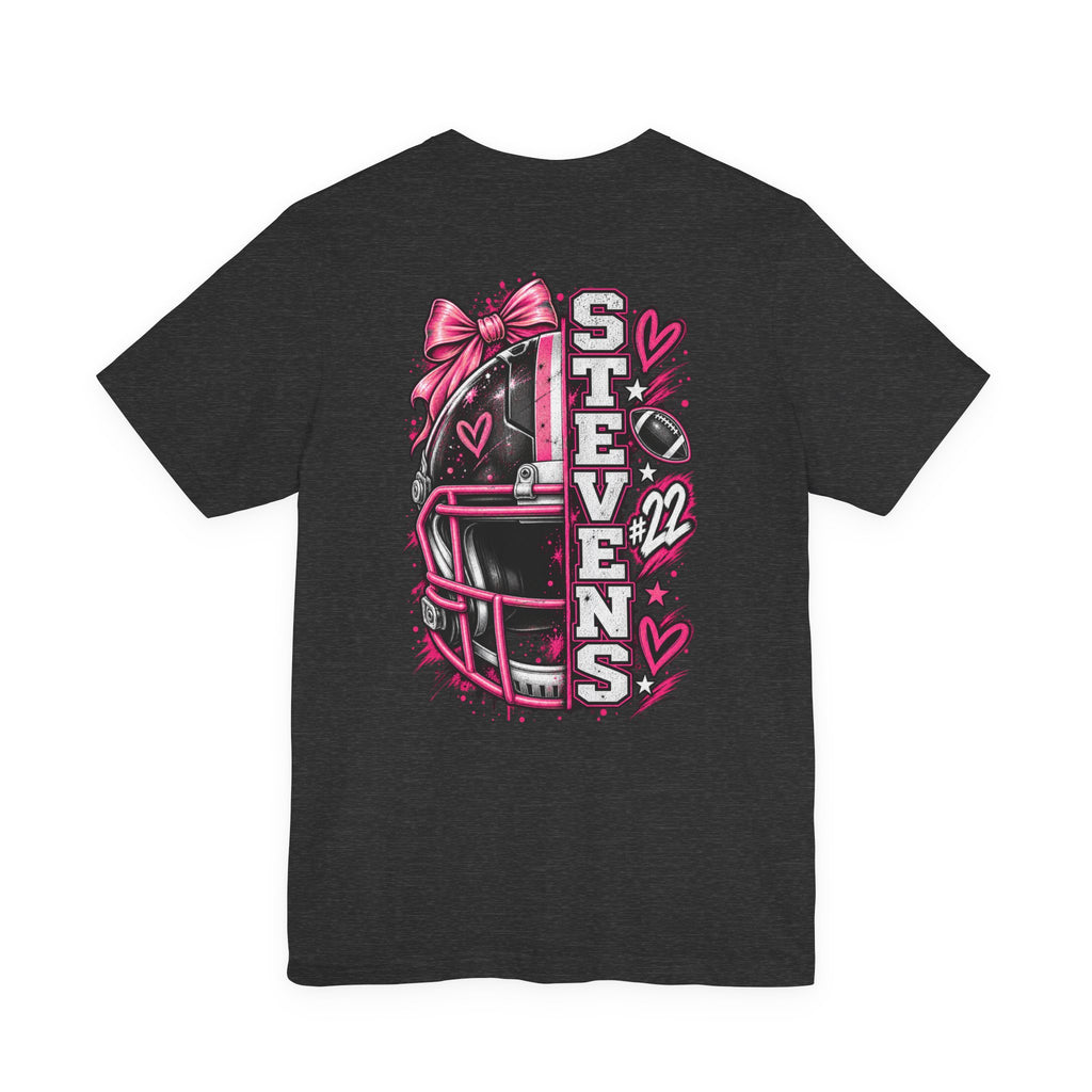 Football Mom Personalized Shirt Custom Player Name Number Helmet Game Day Tee