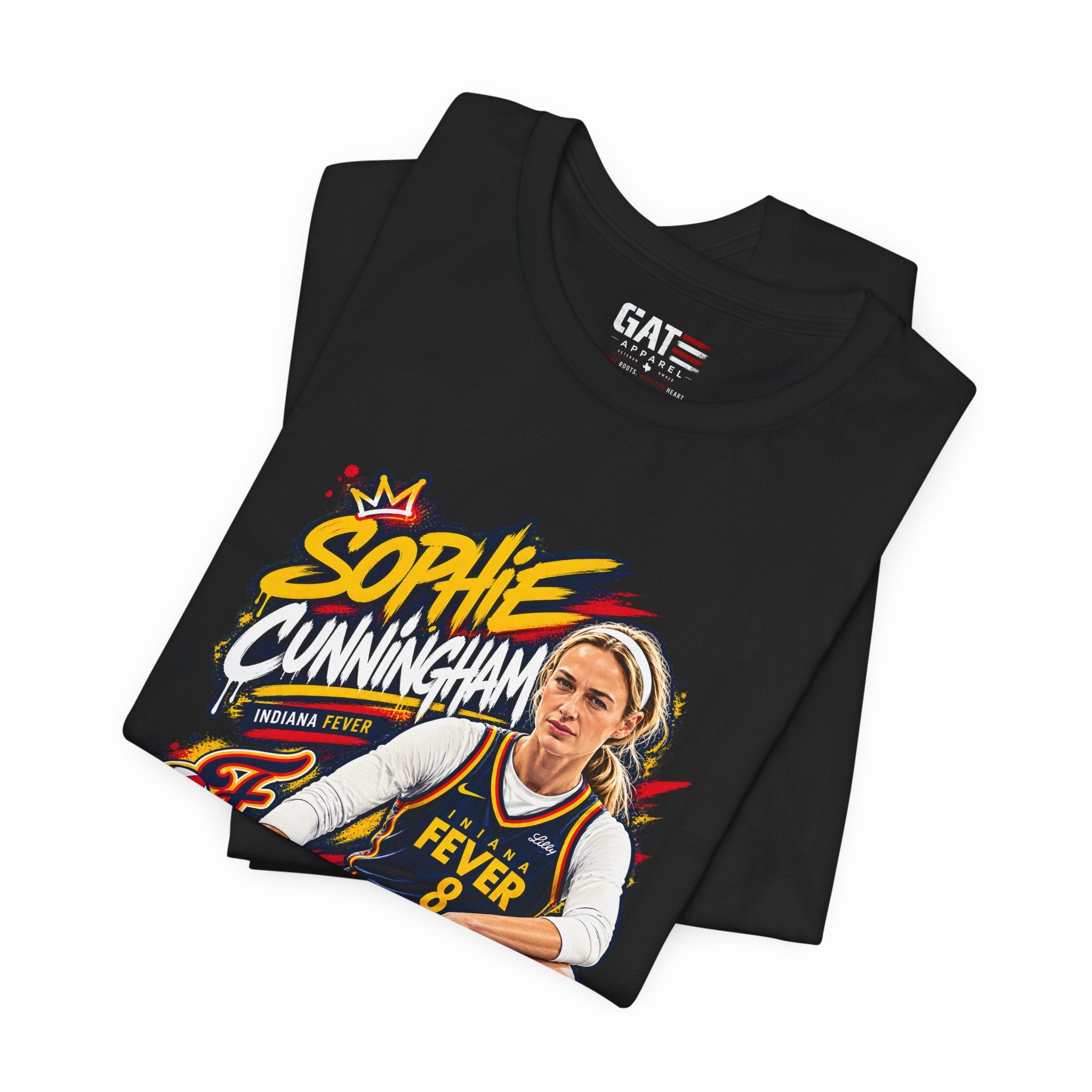 Sophie Cunningham Indiana Fever WNBA Basketball Graphic T Shirt Women's Fan Tee