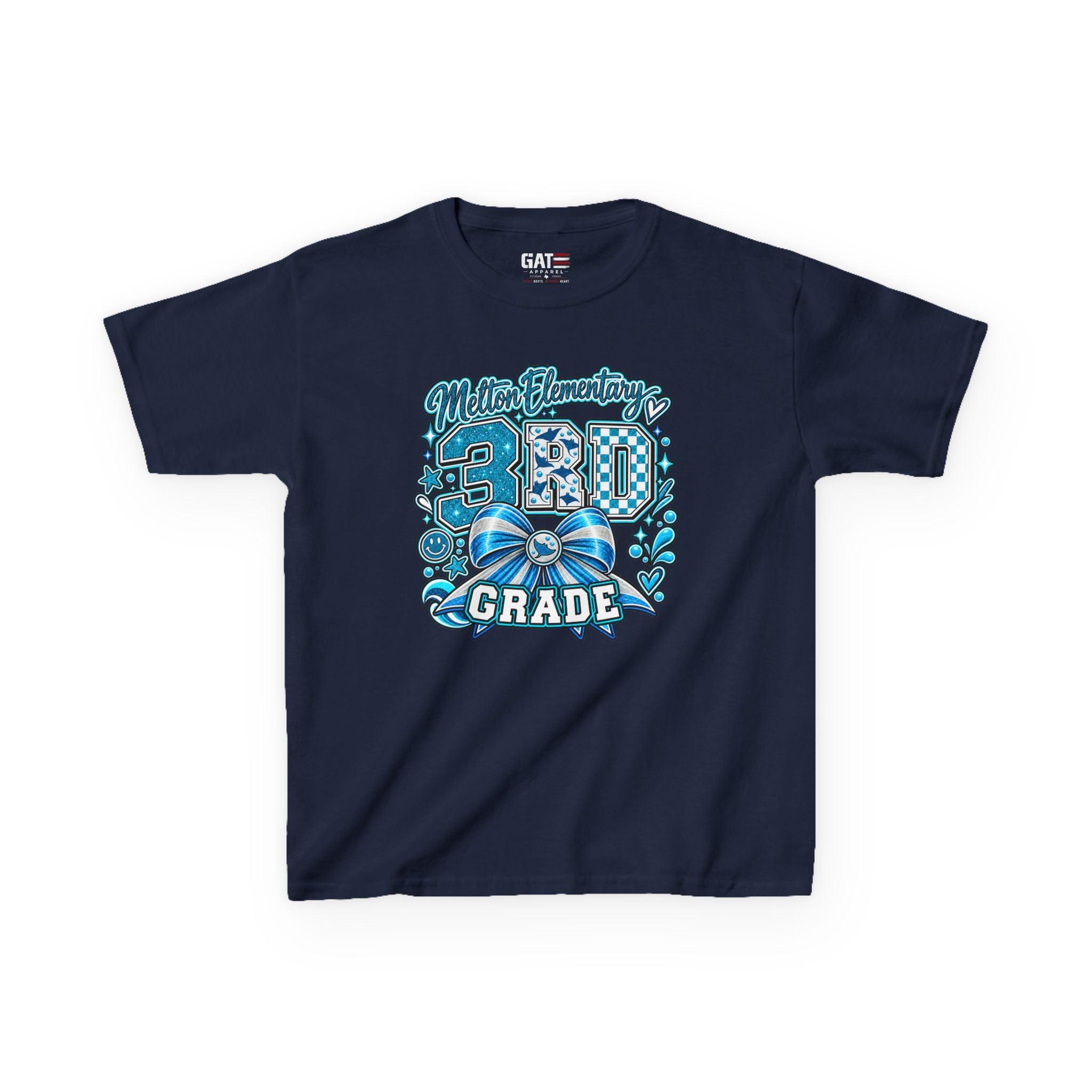 Melton 3rd Grade Kids T‑Shirt — Ribbon Design