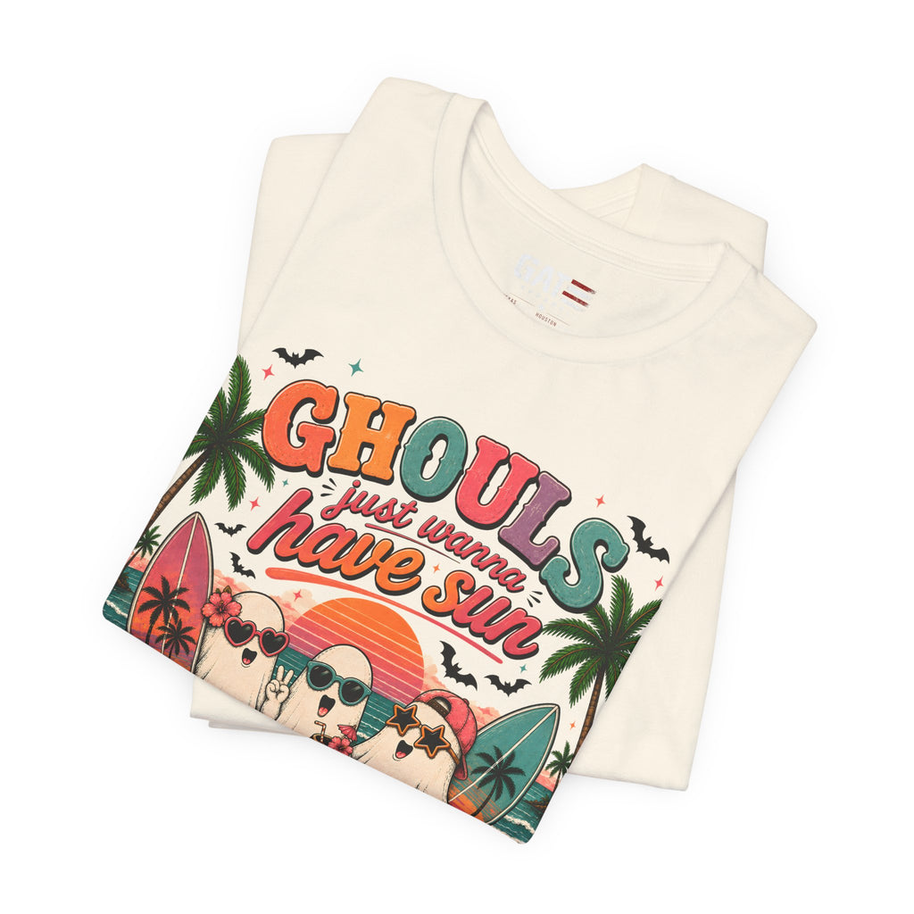 Summerween Shirt, Spooky Beach Shirt, Ghost Beach Tee, Halloween Beach Shirt, Coastal Halloween Tee, Tropical Ghost Shirt