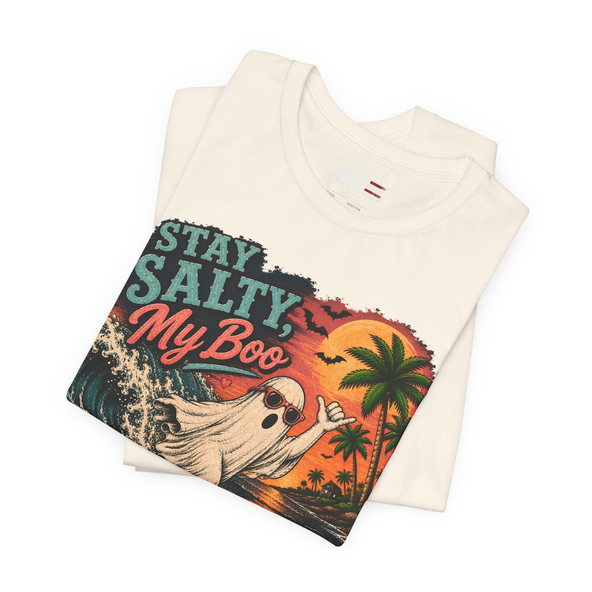 Summerween Shirt, Spooky Beach Shirt, Ghost Beach Tee, Halloween Beach Shirt, Coastal Halloween Tee, Tropical Ghost Shirt