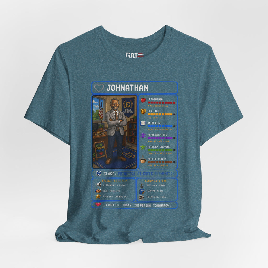 Custom Principal RPG Character Shirt | Personalized School Administrator Gift