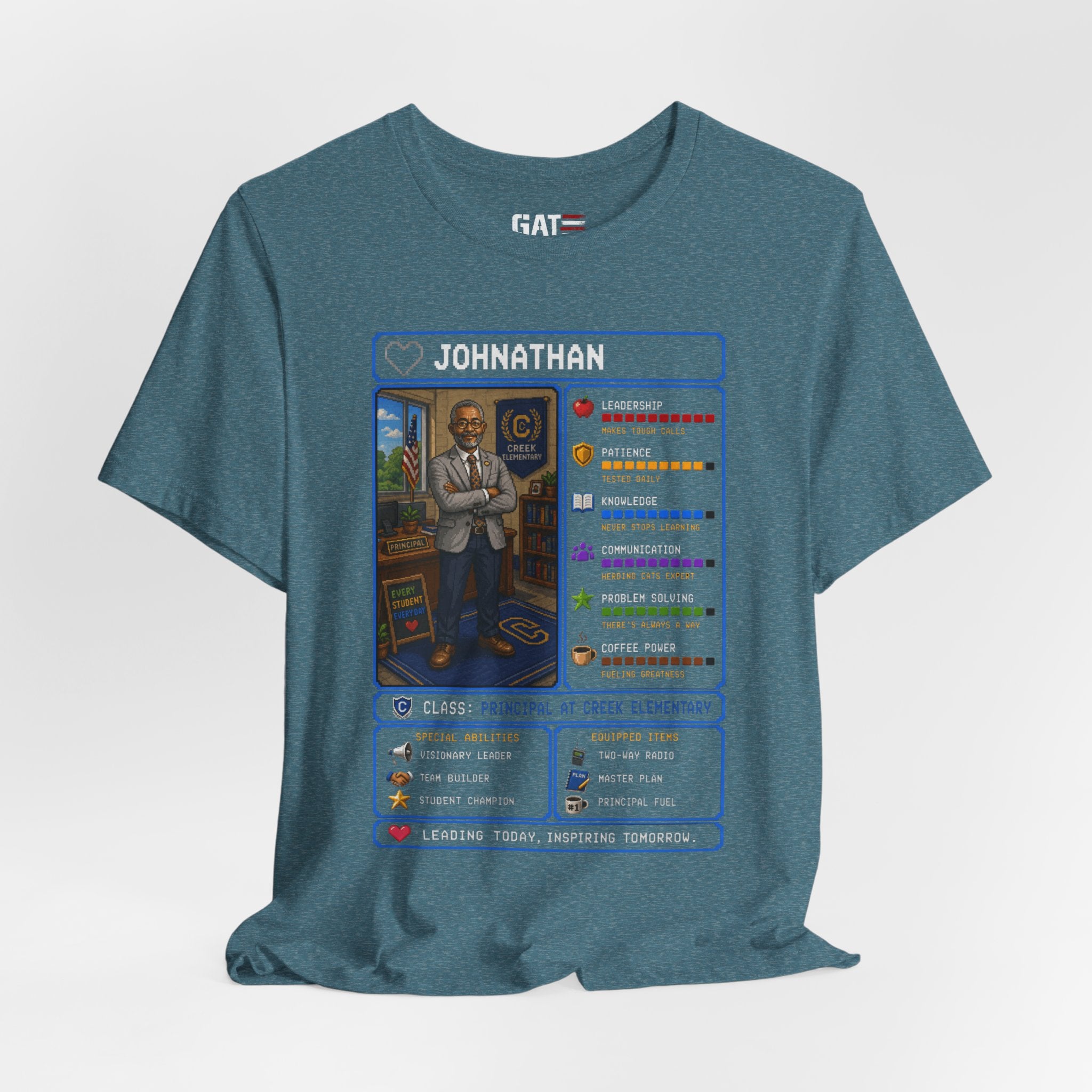 Custom Principal RPG Character Shirt | Personalized School Administrator Gift