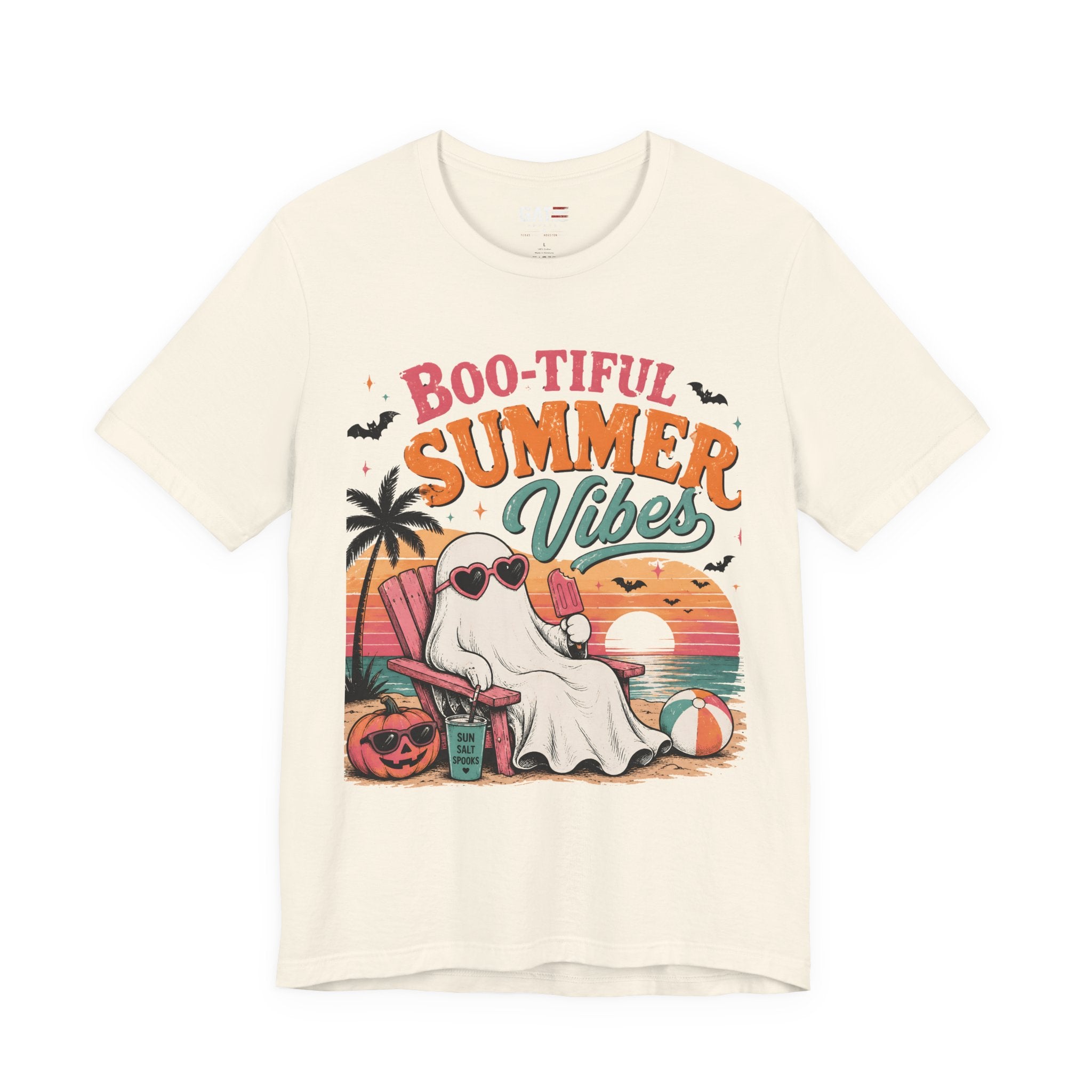 Summerween Shirt, Spooky Beach Shirt, Ghost Beach Tee, Halloween Beach Shirt, Coastal Halloween Tee, Tropical Ghost Shirt