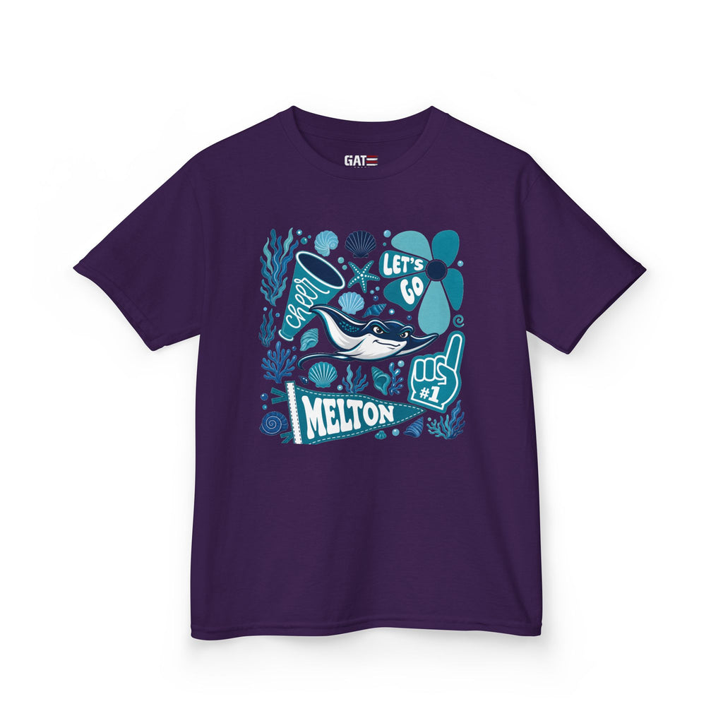 Melton Kids Tee — Blue Ocean Surf Graphic "Melton"