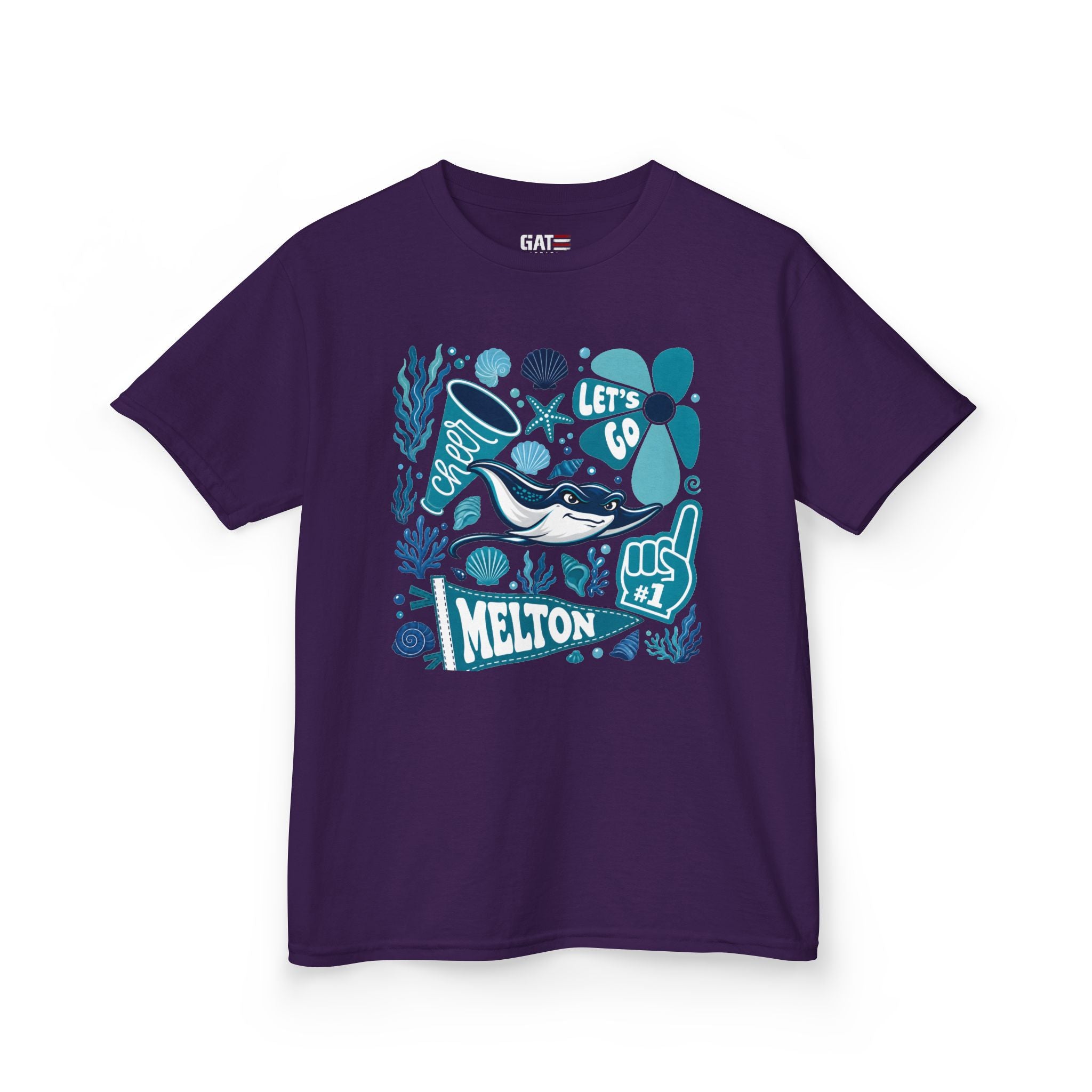 Melton Kids Tee — Blue Ocean Surf Graphic "Melton"