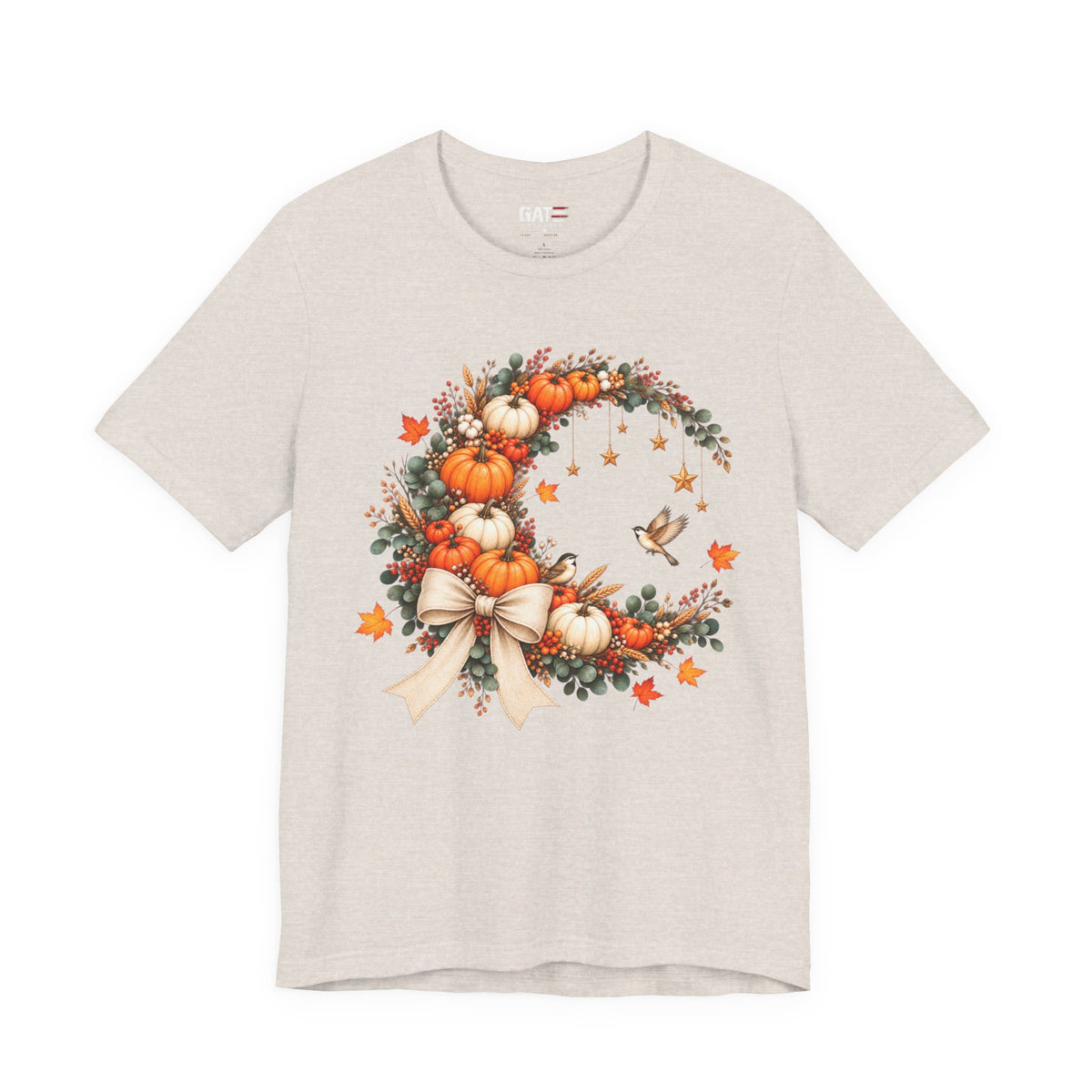 Autumn pumpkin and bow shirt mockup