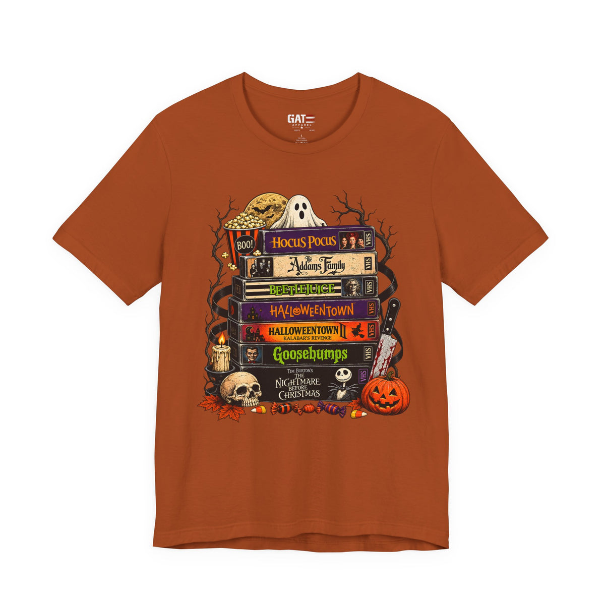 Halloween Movie Stack Shirt | Spooky Classics Tee