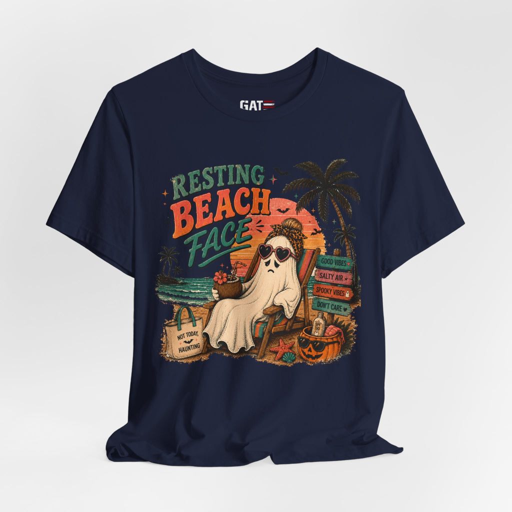 Summerween Shirt, Spooky Beach Shirt, Ghost Beach Tee, Halloween Beach Shirt, Coastal Halloween Tee, Tropical Ghost Shirt