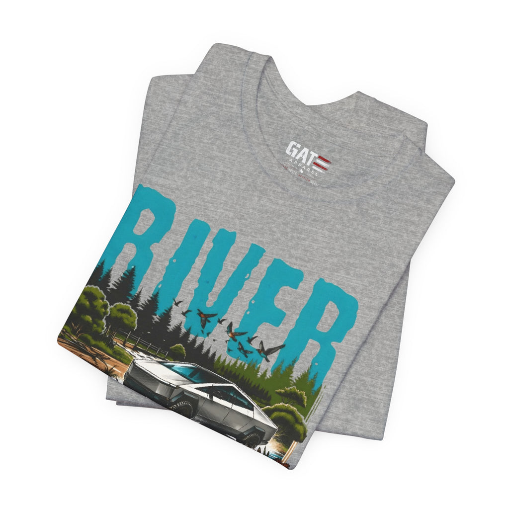 Cybertruck River Conqueror Shirt, Tesla Cybertruck Off Road Tee, Adventure Truck Shirt, Camping Shirt, Outdoor Lover Gift
