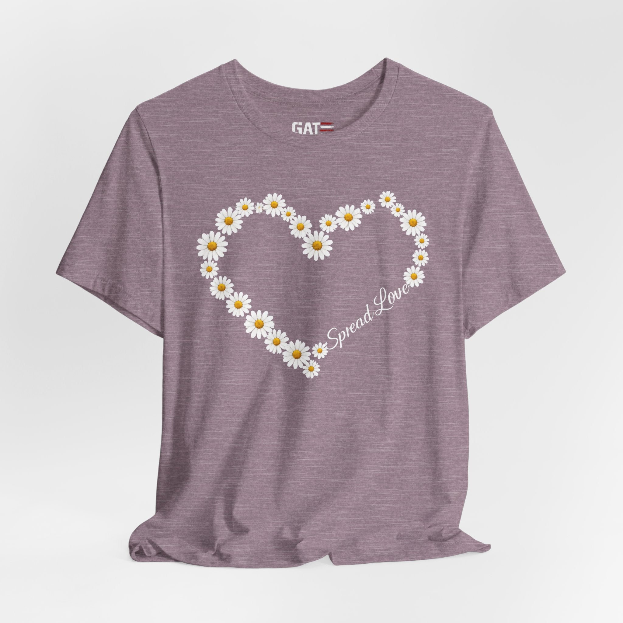 Daisy Heart Tee — "Spread Love" Floral Graphic T-Shirt