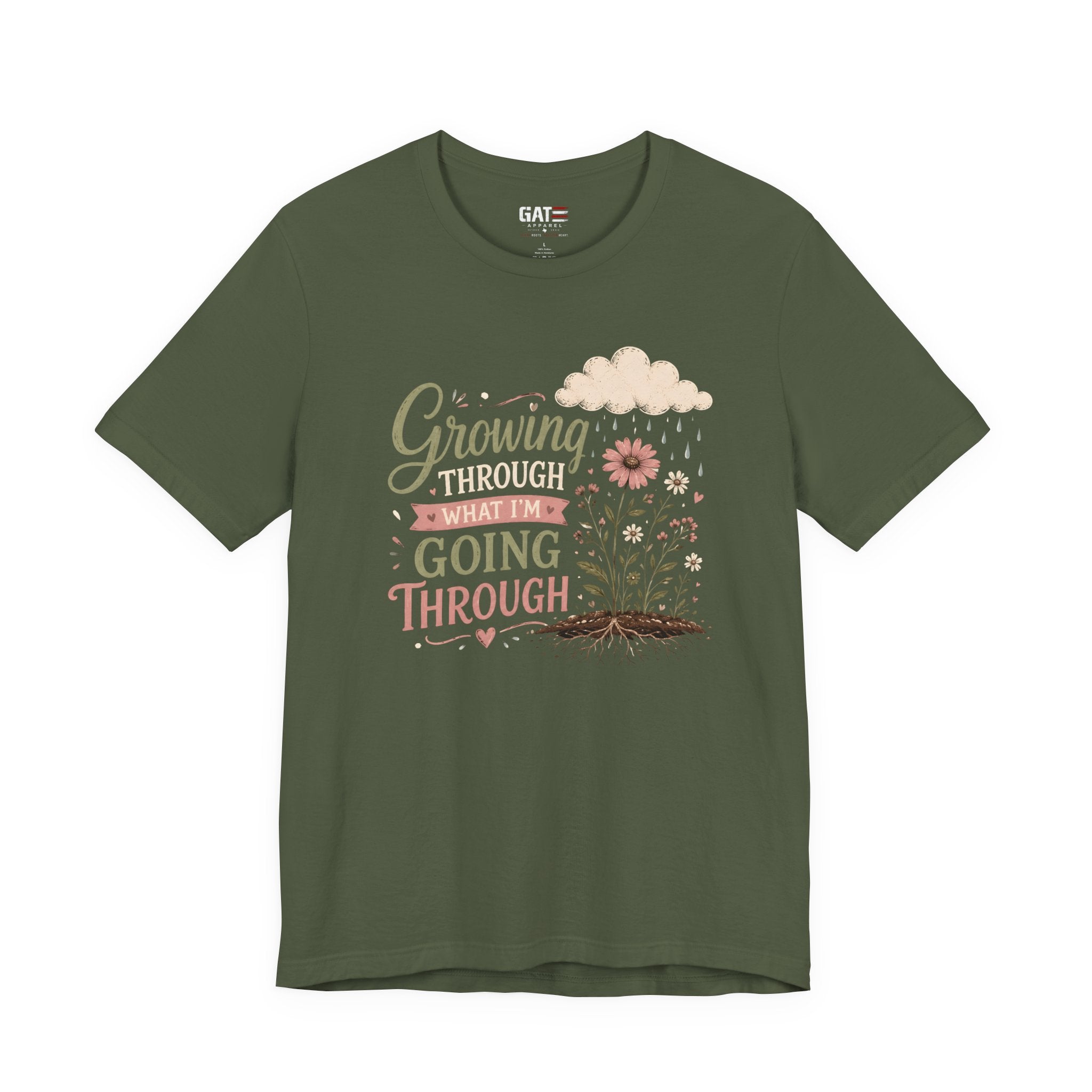 Motivational Christian Shirt for Women, Inspirational Growth Graphic Tee, Faith Encouragement Shirt, Floral Positive Mindset Gift