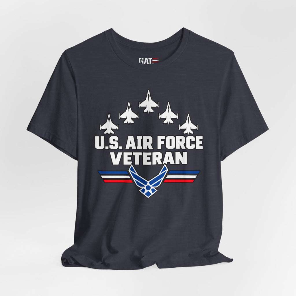 U.S. Air Force Veteran T-Shirt — Military Pride Tee with Jets & Emblem