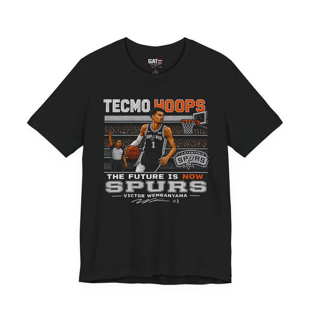 Tecmo Hoops Victor Wembanyama Spurs T-Shirt | The Future Is Now basketball tee