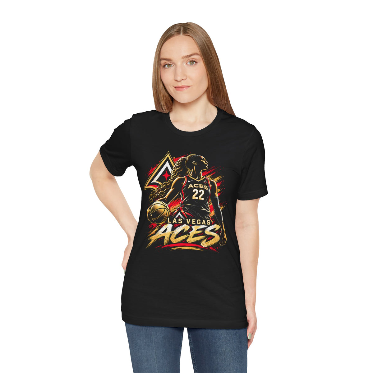 Las Vegas Aces Basketball Shirt – WNBA Game Day Graphic Tee product mockup 14