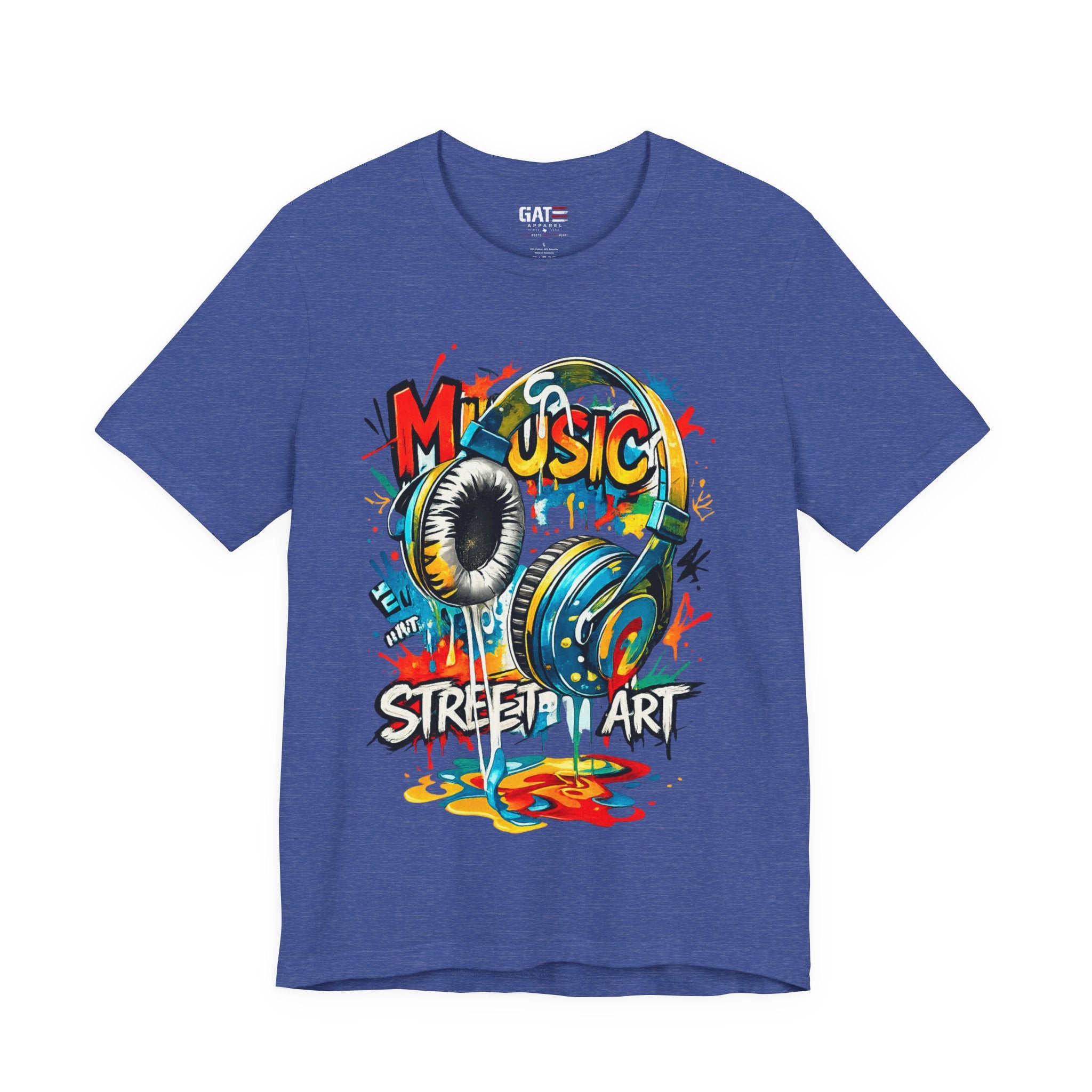 Urban Beats – Music Street Art Headphones Graphic Tee
