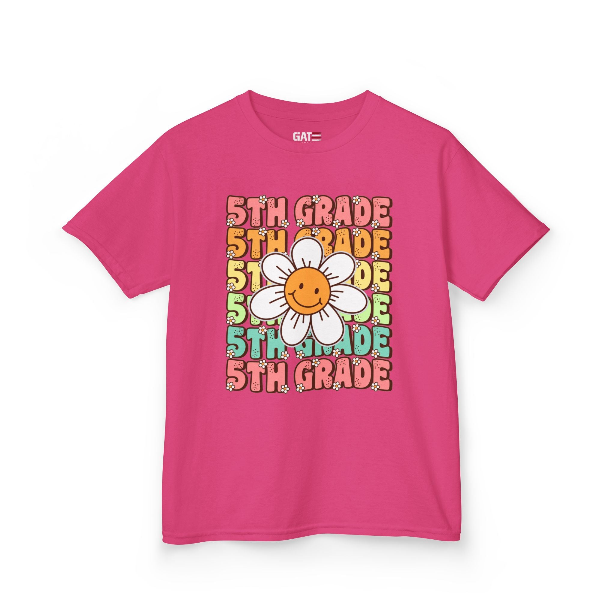 Custom Grade Level Shirt for Kids – Retro Daisy Back to School Tee