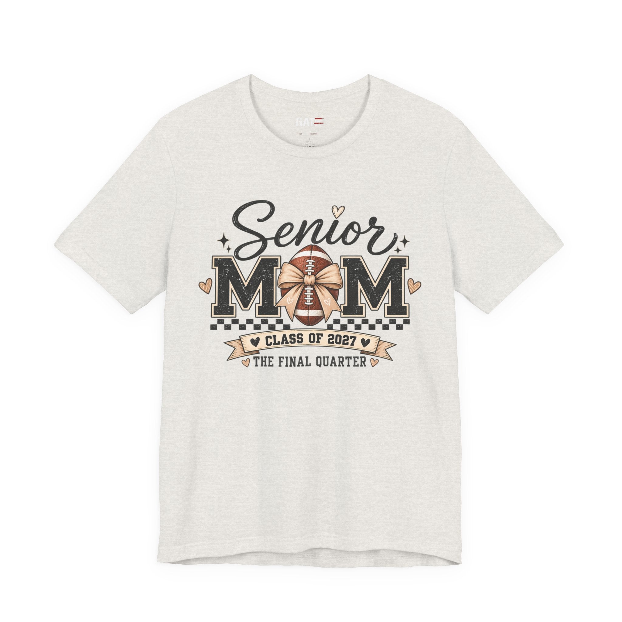 Senior Football Mom Shirt Class of 2027 Final Quarter Game Day T-Shirt