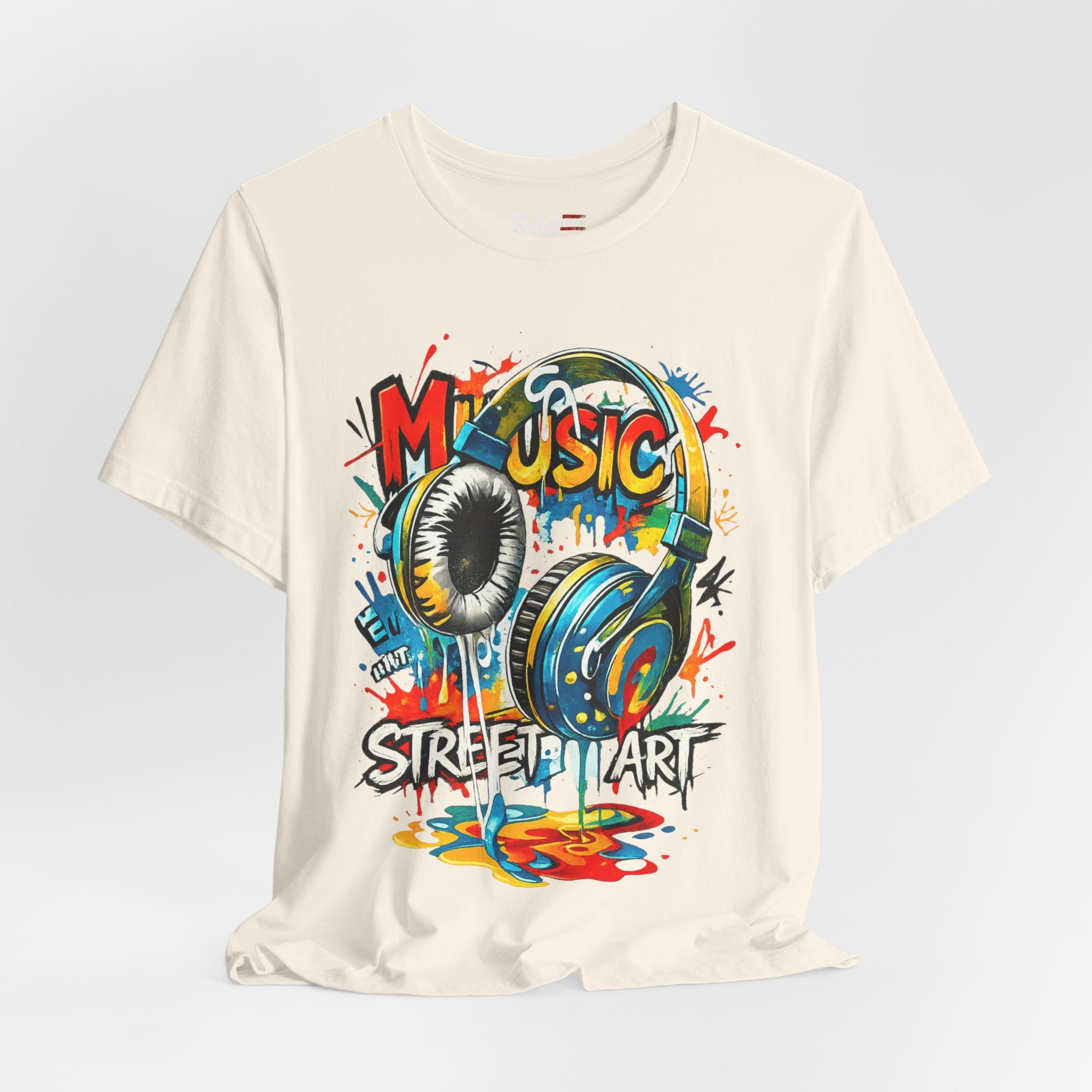 Urban Beats – Music Street Art Headphones Graphic Tee