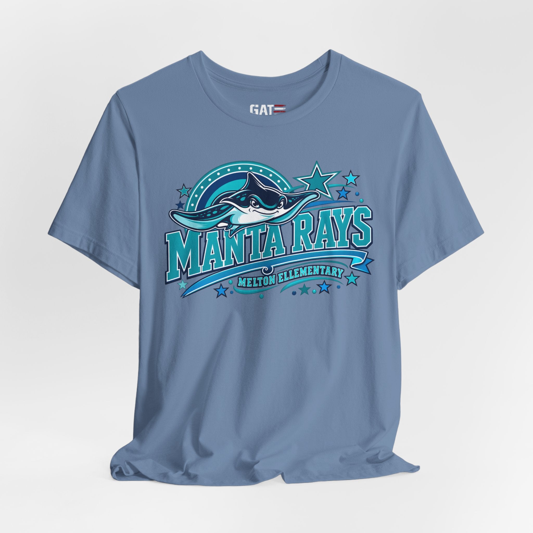 Melton Manta Rays Graphic Tee – Retro Ocean School Spirit Shirt