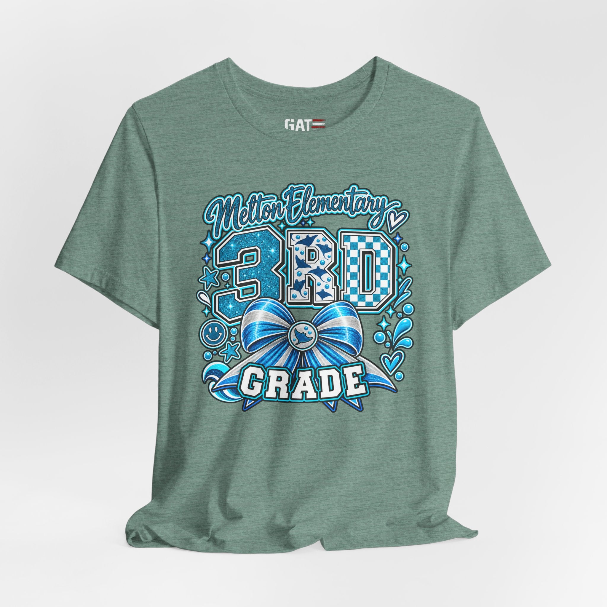 Melton 3rd Grade School T‑Shirt — Bow Design