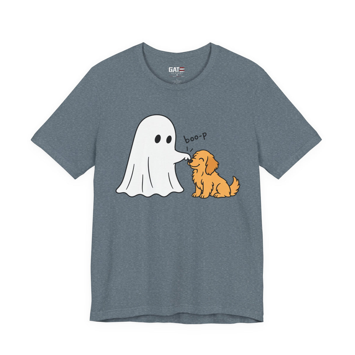 Halloween Ghost & Golden Retriever — "boo-p" Cute Dog Halloween T-Shirt
