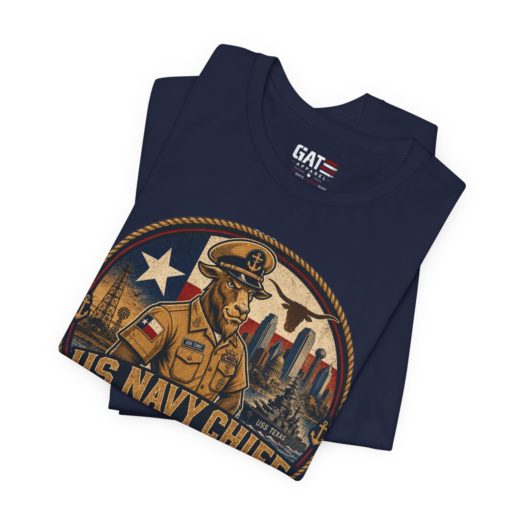 US Navy Chief Heritage Day Texas Shirt, Navy Chief Goat Shirt, Chief Petty Officer Gift, Military Pride Tee, Navy Veteran