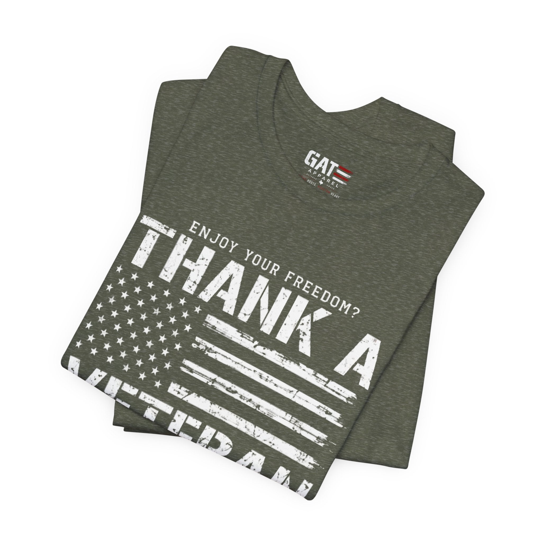 Veteran Shirt Enjoy Your Freedom Thank A Veteran Tee Patriotic American Flag Shirt Military Appreciation Gift for Men and Women