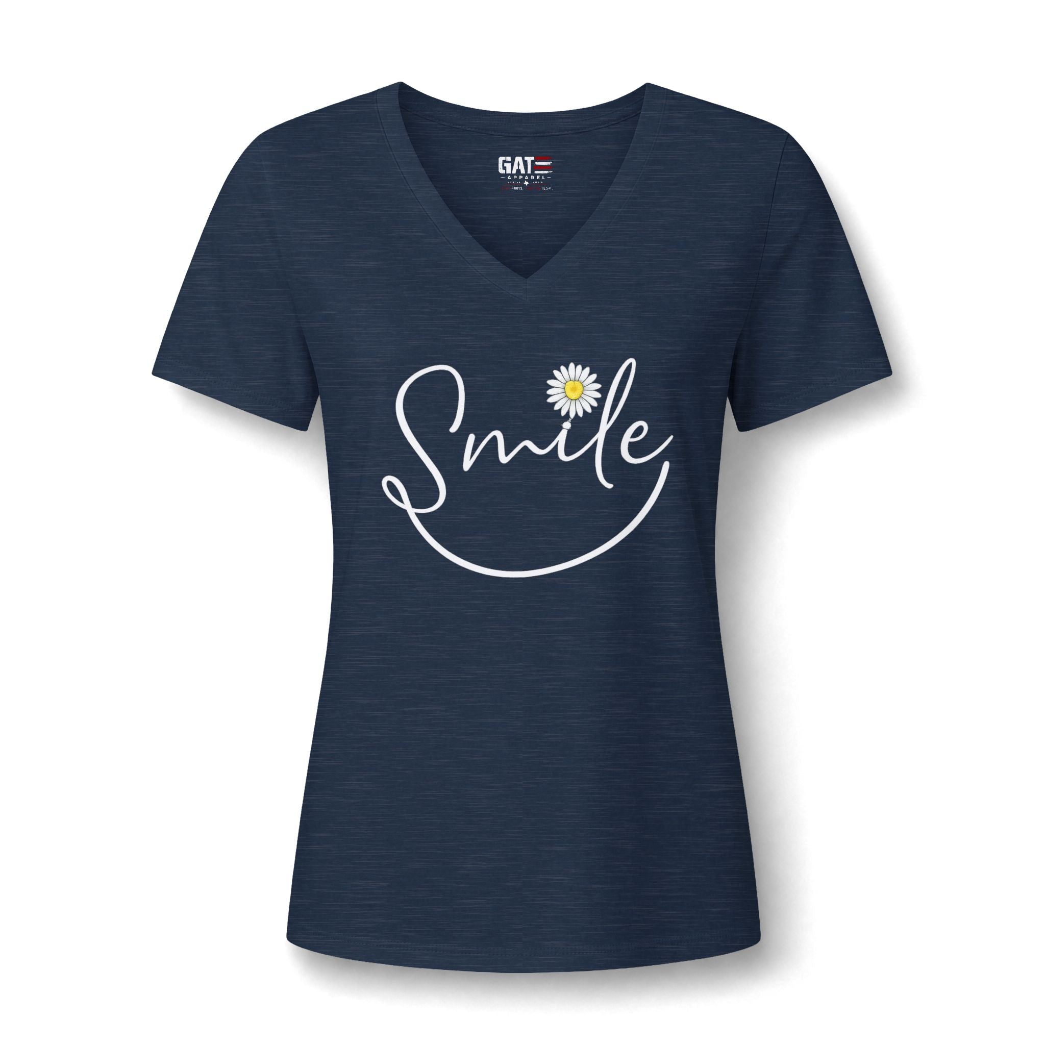 Smile Daisy V-Neck Tee